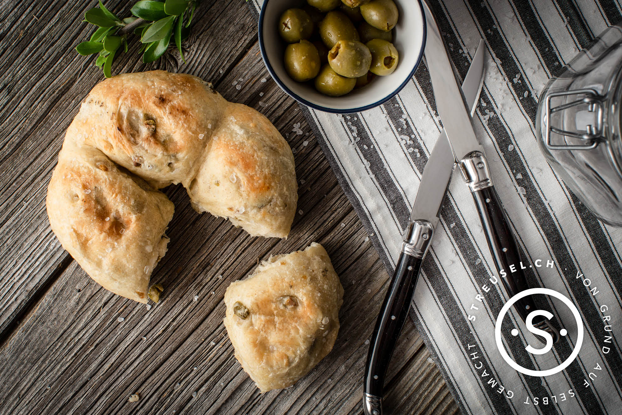 Rezept für Grillbrot mit Oliven – selber machen