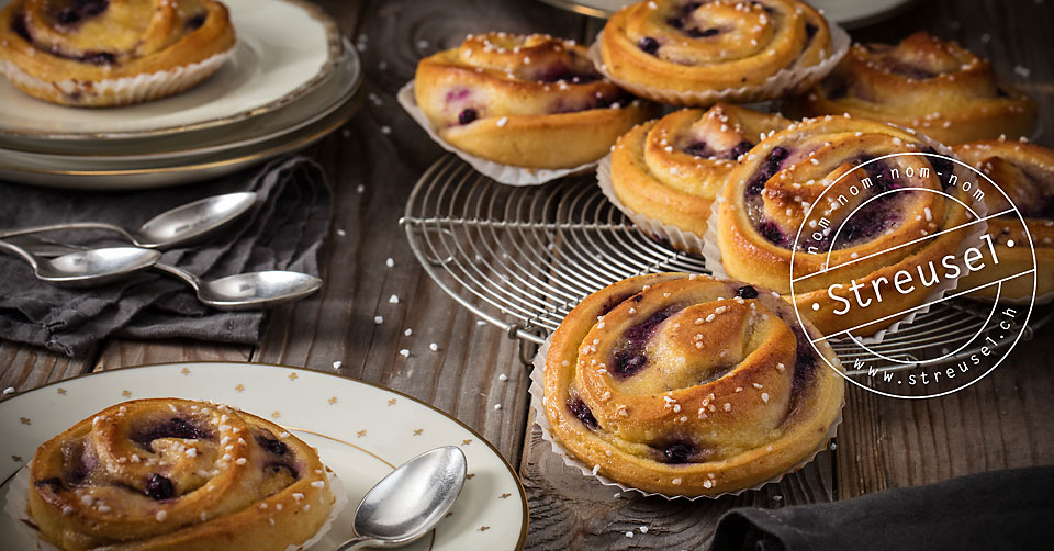 Blaubeer-Vanilleschnecken – Rezept von Streusel