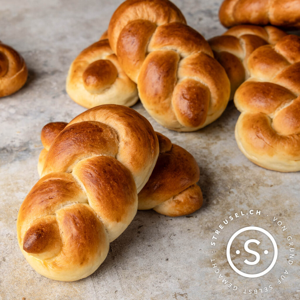 Rezept für selbst gemachte Ein-Strang-Zöpfchen.