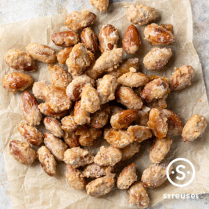 Rezept für selbst gemachte gebrannte Mandeln.